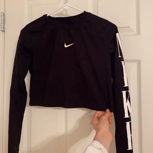 Black Nike crop top